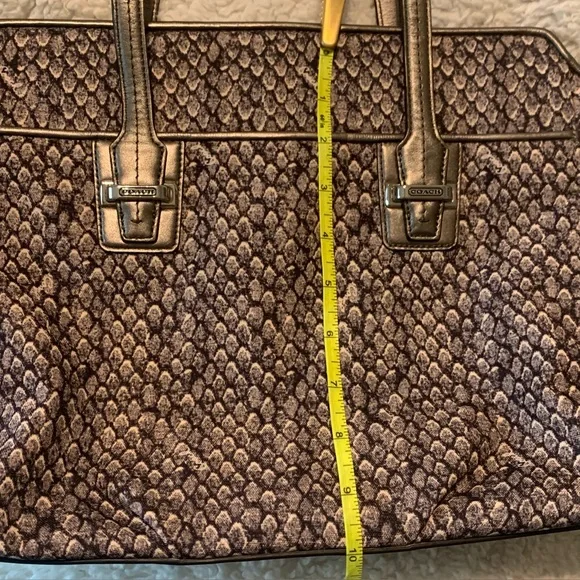 NWOT! $398 Coach Carryall Taylor Snake Print Leather Tote Satchel F26034 - 2013 - Picture 14 of 16